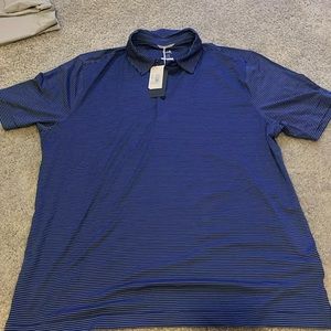 Cutter & Buck Blue Striped Polo Shirt